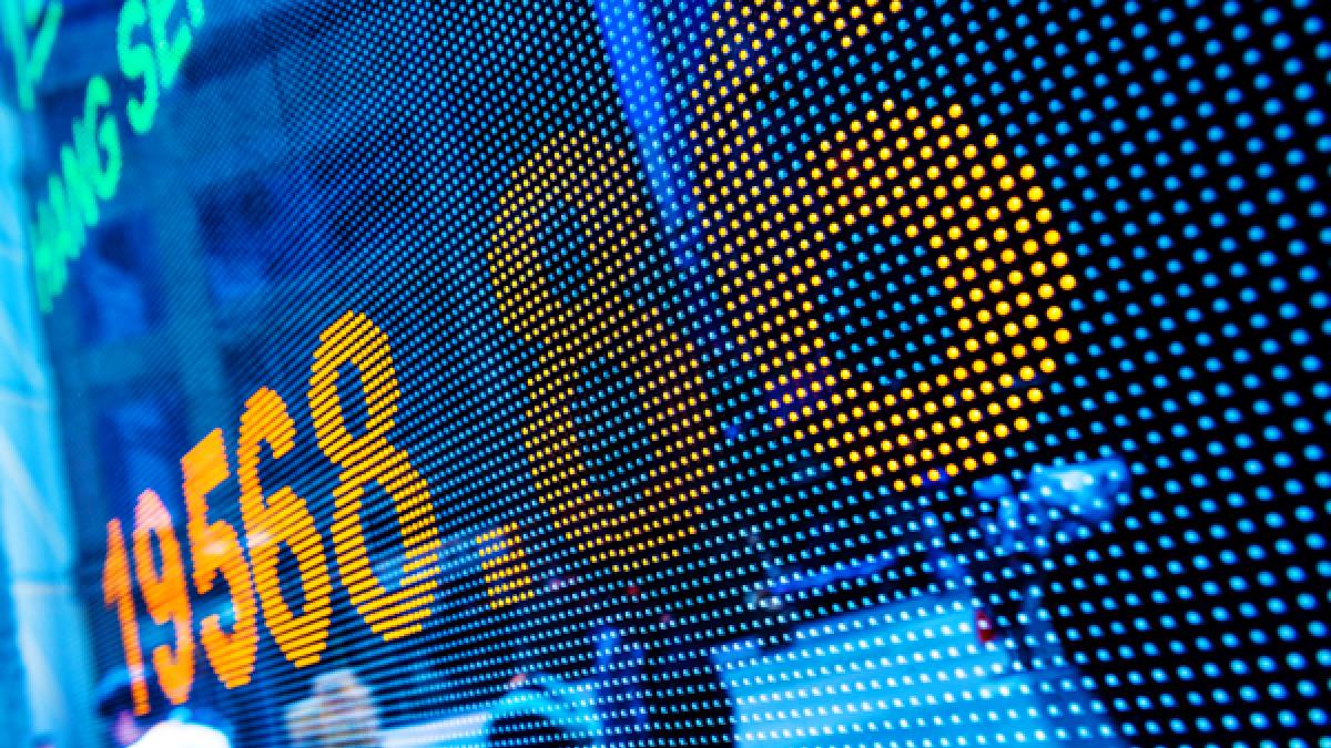 Stock Market charts on an electronic display