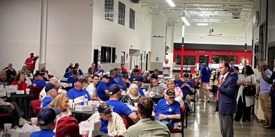 U.S. Rep. Gary Palmer addresses Blount County veterans of WWII, the Korean War and the Vietnam War. Photo credit Matt McGough