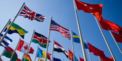 United Nations flags