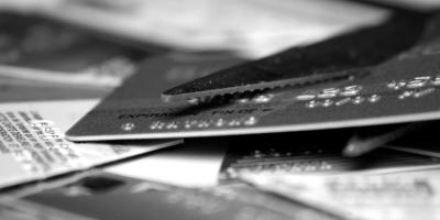 scissors cutting a credit card